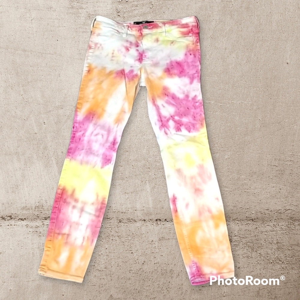 Tie Dyed Hollister High Rise Jegging - Picture 1 of 3